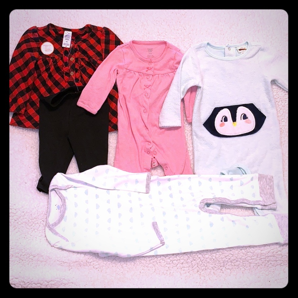 New/off shelf 6/9M baby girl clothes